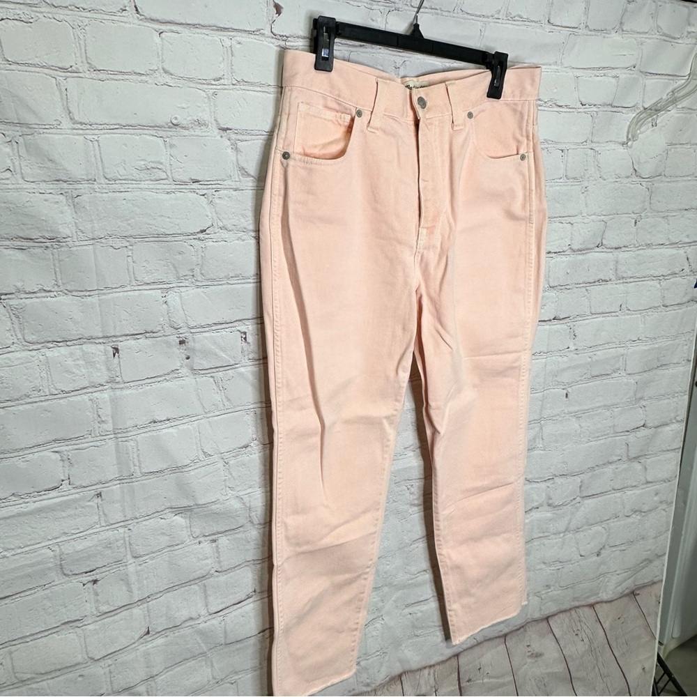 Madewell Garment-Dyed Straight-Leg Jeans in Faded Coral - Picture 5 of 13